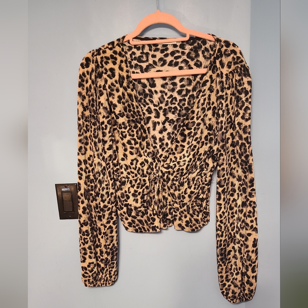 Zara  animal Print  crop top  size M